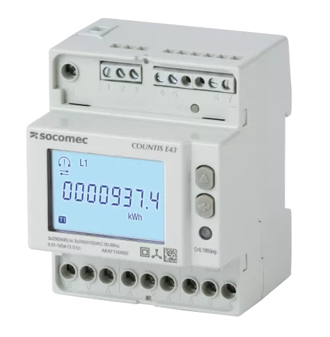 Contador trifásico a través TC Countis E43 230 VAC con comunicación MODBUS RS-485