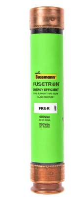 Fusible Fusetron™ 600 V Clase RK5 FRS-R — 600 Vac/300 Vdc, dual element, time-delay fuses