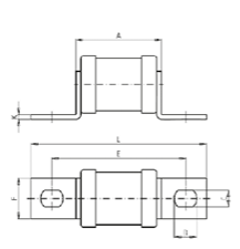 Fusible Ultrarápido SIBA aR 690V 35x85mm tipo BS88