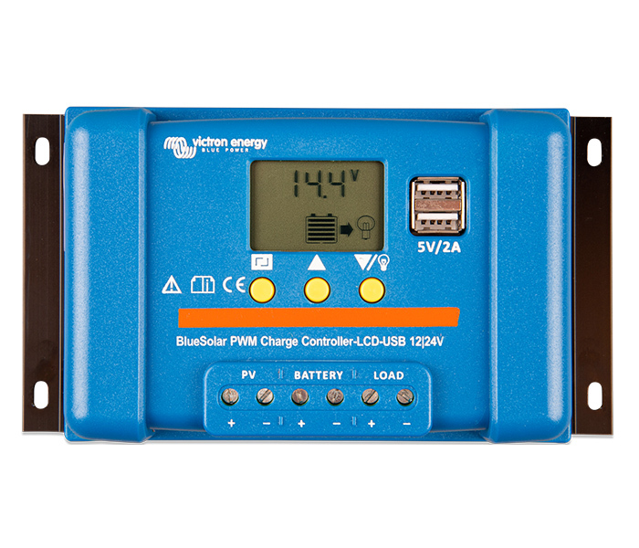 Controlador de carga BlueSolar PWM 30A 12/24V Pantalla LCD y USB