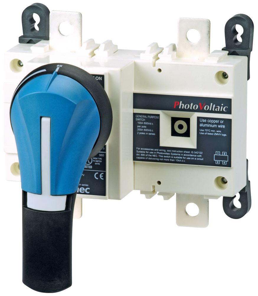 Interruptor - seccionador 250A 1000VDC 2 polos SIRCO PV Socomec