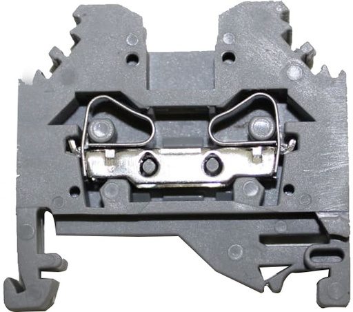 Bornera riel din 4mm² libre mantenimiento con resorte 2 vías lateral BM4