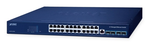 [GS-6311-24T4X] Switch Ethernet administrado L3 de 24 puertos 10/100/1000T + 4 puertos 10G SFP+