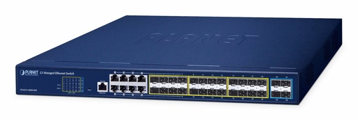 [GS-6311-16S8C4XR] L3 16 puertos 100/1000X SFP + 8 puertos Gigabit TP/SFP + Switch Ethernet administrado 10G SFP+ de 4 puertos con alimentación redundante de 36-72 VCC