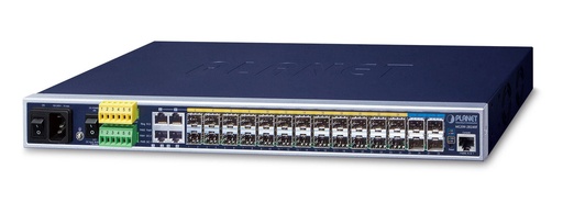 [MGSW-28240F] L3 14 puertos 100/1G SFP con 4 10/100/1000T compartidos + 10 puertos 1G/2.5G SFP + 4 puertos 10G SFP+ Metro Ethernet Switch