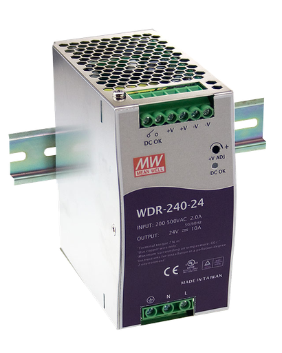 Fuente de poder Riel DIN Bifásica 240W WDR-240