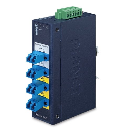 [IFB-244-MLC] Switch de derivación de fibra óptica industrial de 2 canales – conector LC multimodo