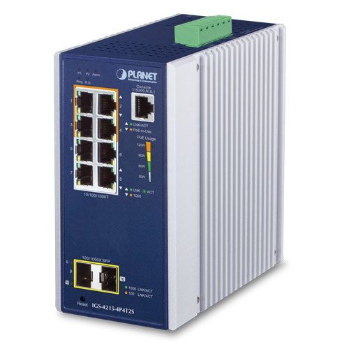 [IGS-4215-4P4T2S] Switch Industrial Gestionado SFP de 4 Puertos 10/100/1000T 802.3at + 4 Puertos 10/100/1000T + 2 Puertos 100/1000X SFP (-40~75 Grados C)