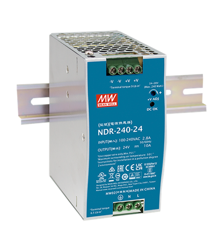 Fuente de poder Riel DIN metálica 240W NDR-240