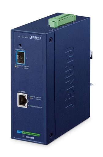 [IXT-900-1X1T] Conversor de medios Industrial gestionado 10G BASE-X SFP+  1-Port 10GBASE-T