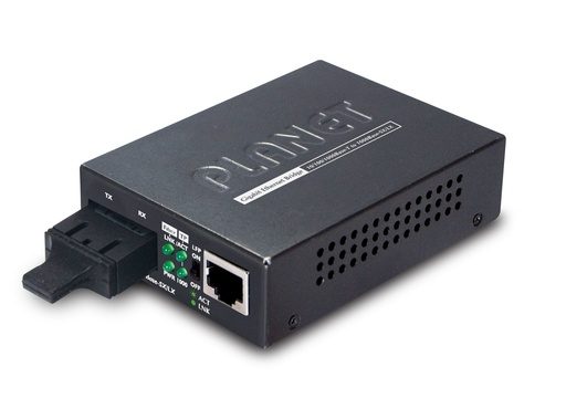 [GT-802S] Conversor de medios 10/100/1000BASE-T a 1000BASE-LX (SC, SM) 20km