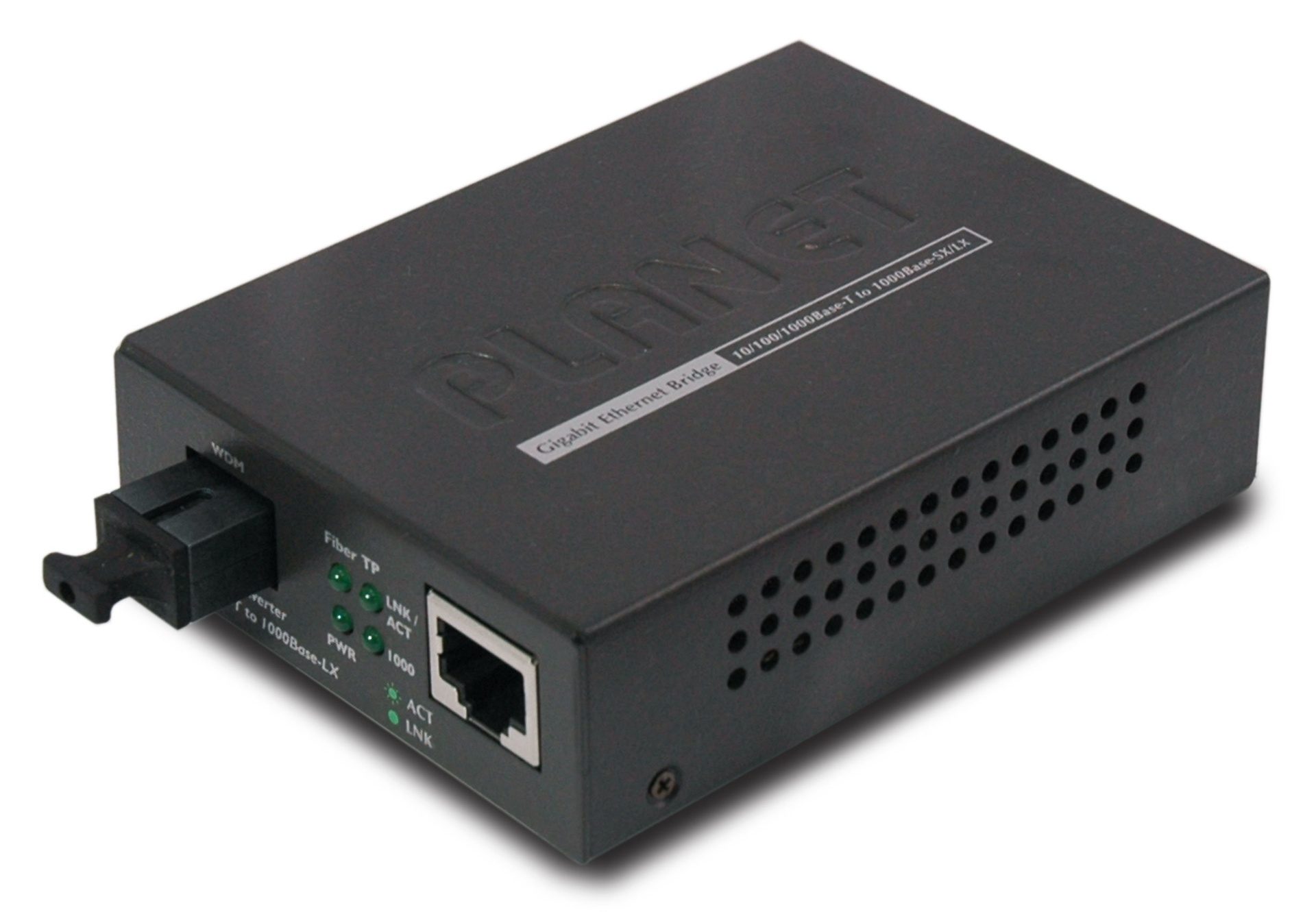 Conversor de medios 10/100/1000BASE-T a 1000BASE-LX (WDM) TX:1550nm 60km