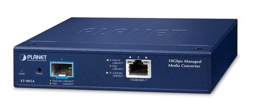 [XT-905A] Conversor de medios administrado SFP+ de 1 puerto 10G/5G/2.5G/1G/100BASE-T + 1 puerto 10G/1GBASE-X SFP+