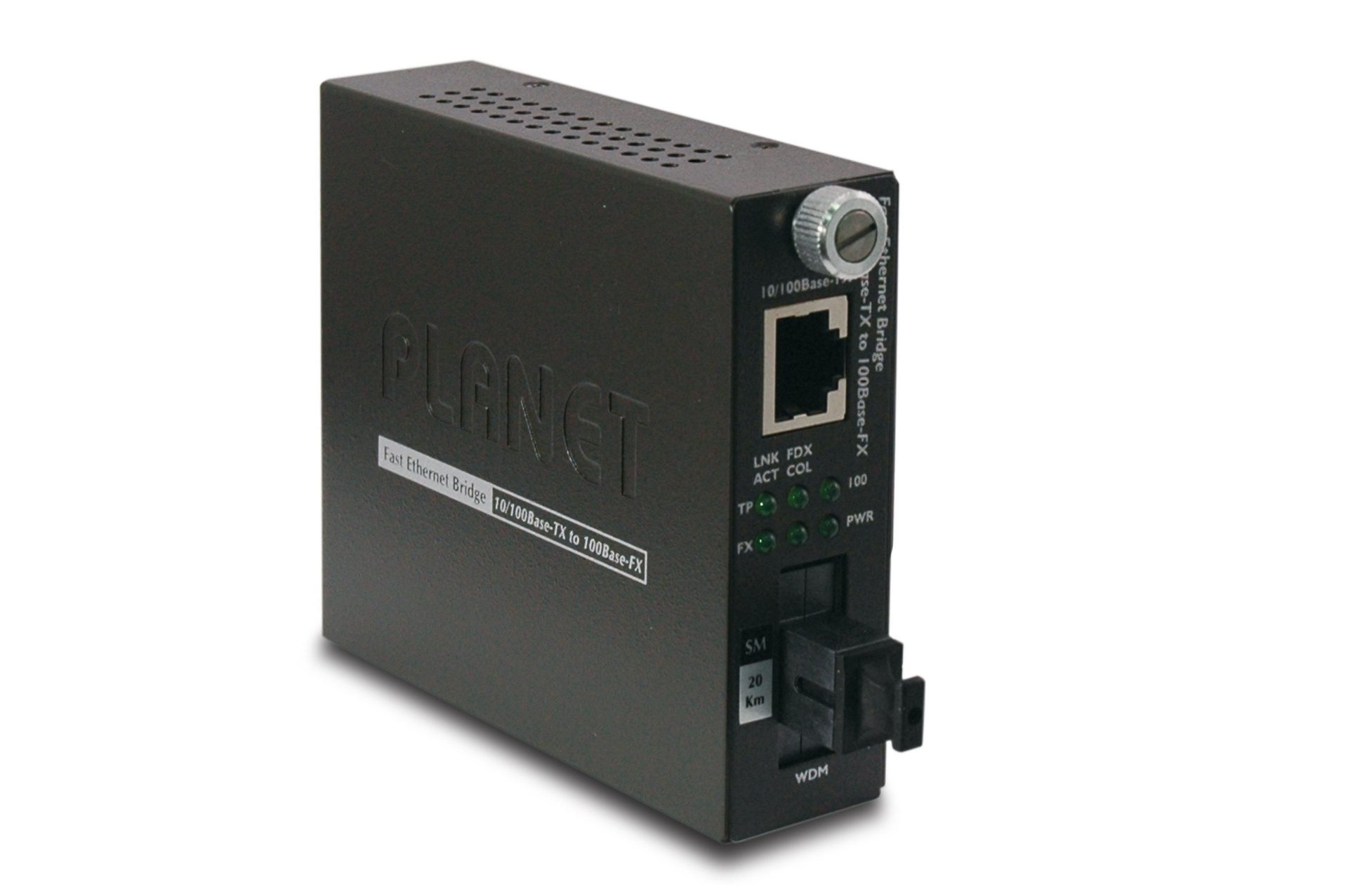 Conversor de medios smart 10/100Base-TX a 100Base-FX 20km