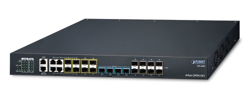 [GPL-8000] OLT GPON de 8 puertos con combo Gigabit TP/SFP de 4 puertos + SFP 1000X de 4 puertos + SFP+ 10G de 4 puertos con alimentación redundante opcional