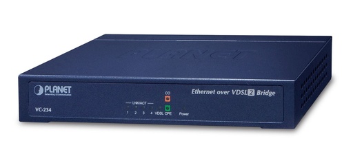 [VC-234] Ethernet sobre puente VDSL2 (4*RJ45, 1*VDSL2/RJ11, 1*Phone-30a)