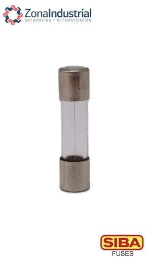 Fusible 5X20 mm; AC250V; curva T (Lento); vidrio, marca SIBA (Alemania)