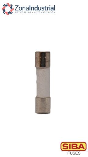 Fusible 5X20 mm; AC250V; curva T (Lento); cerámico H, marca SIBA (Alemania)