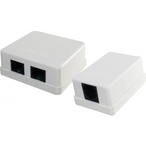 Roseta RJ45 para montaje en pared 1 o 2 jacks serie CSMJ