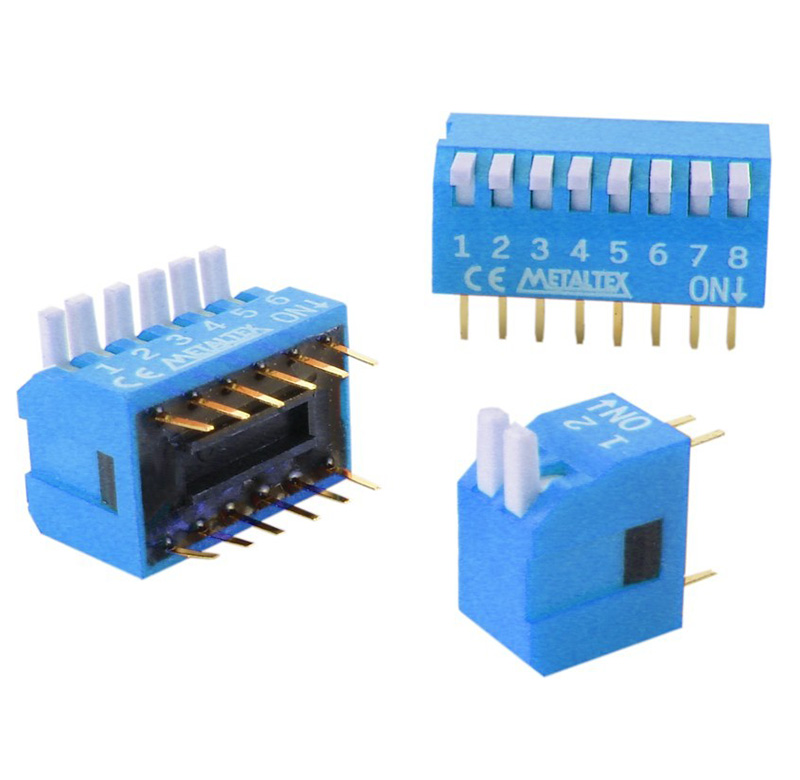 DIP Switches 90º para PCB paso 2.54mm