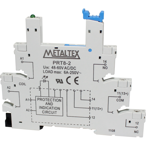 Base de relé con tornillo y libre mantenimiento serie PRT8