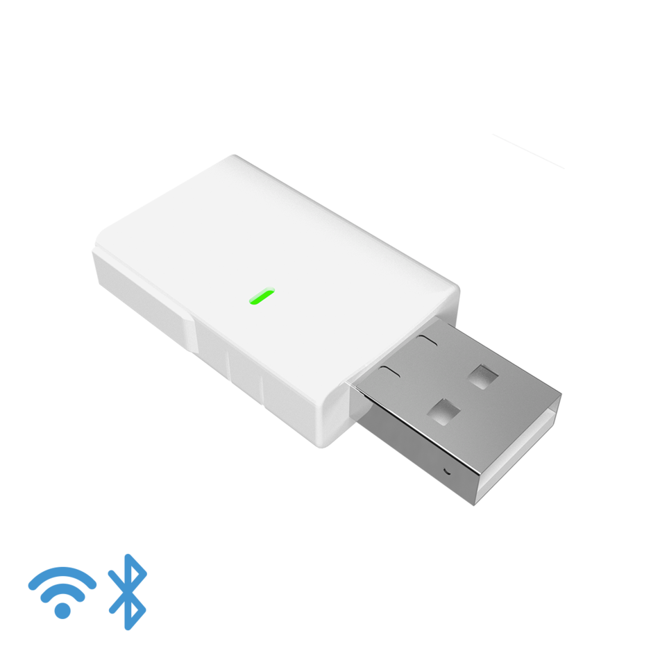 Puerta de enlace de Bluetooth a Wi-Fi en un dongle USB-A