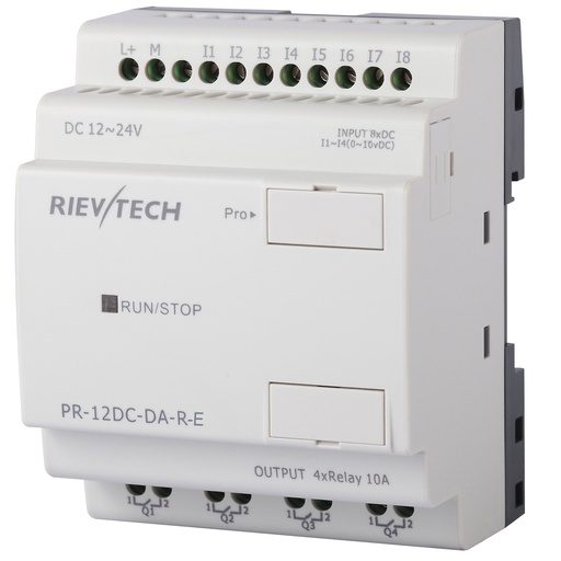 [PR-12DC-DA-R-E] PLC programable DC 8 entradas y 4 salidas RTC Integrado