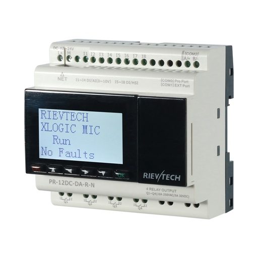 [PR-12DC-DA-R-N] PLC programable con ethernet, web server y MQTT 8 entradas 4 salidas