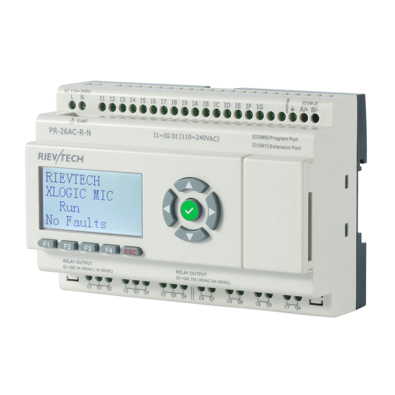 PLC programable AC con ethernet, web server y MQTT 16 entradas 10 salidas