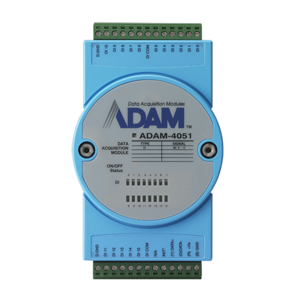 [ADAM-4051-C] 16-Channel Isolated DI Module with LED & Modbus