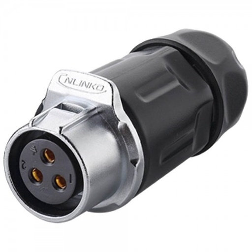 [LP-20-J03PP-01-001] Conector Serie LP-20 Hembra 3 Pines Conector Soldar CNLINKO