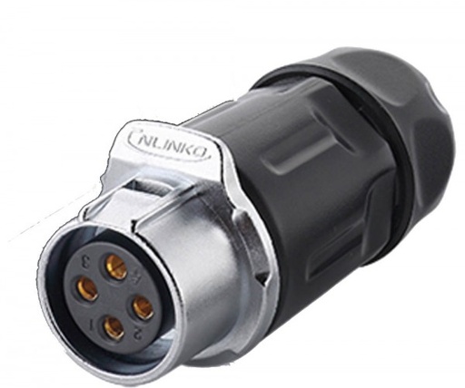 [LP-20-J04PP-01-001] Conector Serie LP-20 Hembra 4 Pines Conector Soldar CNLINKO