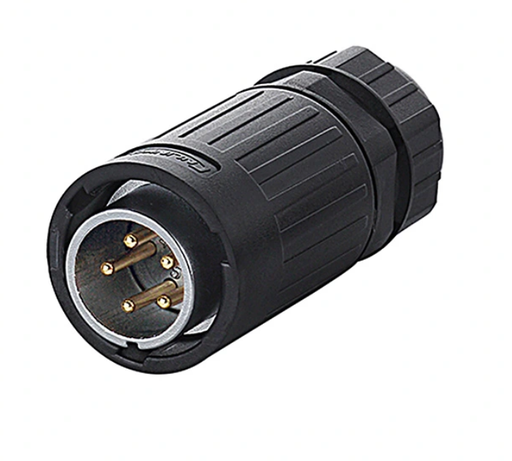 [YA-20-C05PE-01-001] Conector Serie YA-20 macho volante 5 Pines Plug Soldar CNLINKO