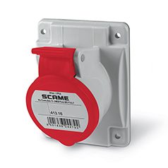 [413.1667] ENCHUFE HEMBRA P/EMPOTRAR 3P+N+T IP44 16A 6h 346-415V, FIJACION 70X87mm