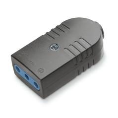 [104.4011/N] ENCHUFE HEMBRA VOLANTE 2P+T 10A  220- 250V AC  NEGROLIBRE DE HALOGENO
