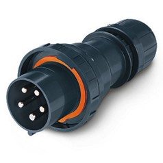 [218.EX1633] ENCHUFE MACHO VOLANTE 2P+T IP66/IP67 16A 6h 200-250V ATEX
