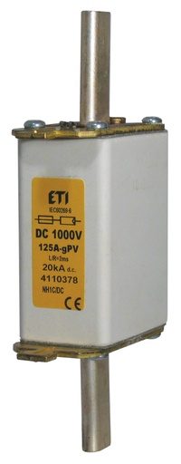 [004110379] Fusible fotovoltáico 160A, 1000VDC curva gPV, tamaño NH1 marca ETI