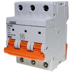[N10S-3C16] Interruptor automático 10KA 3 polos Curva C 16A