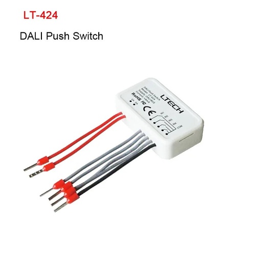 [LT-424] Interruptor pulsador LED DALI con función 6 en 1 de 4 canales