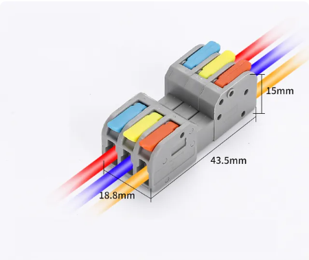 [DF2604D-3] Miniconector de cable rápido acoplamiento 3 pines tipo WAGO