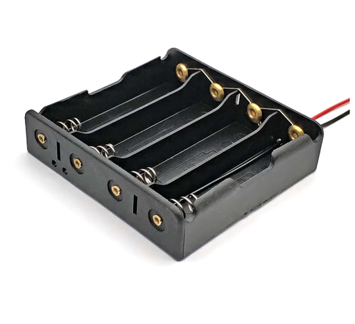 [4PX18650] Porta pilas tipo 18650 paralelo de 1 a 4 pilas  3.7VDC