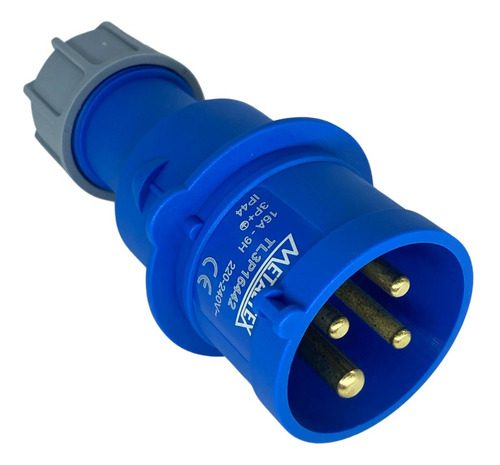 [TL3P16442] Enchufe Industrial Volante Macho 16A 3P+T 9H Azul