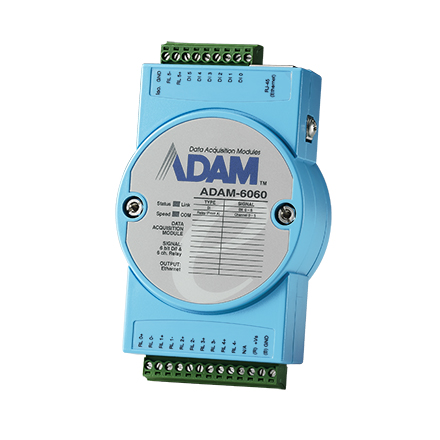 [ADAM-6060-D1] 6 Relay Output/6 DI Module