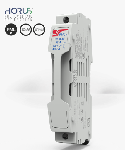 [485705] Portafusible 10/14x85 mm, 1500V DC, 32A max. 1P para aplicaciones fotovoltaicas PMLe DF Electric