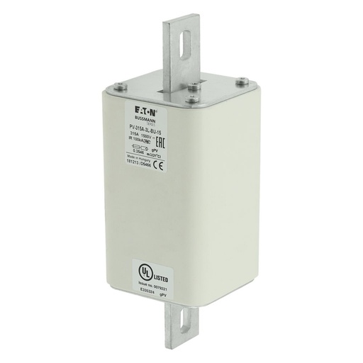 [PV-315A-3L-BU-15] Fusible Bussmann 315A, curva gPV, tamaño 3L, 1500VDC, bolted connections