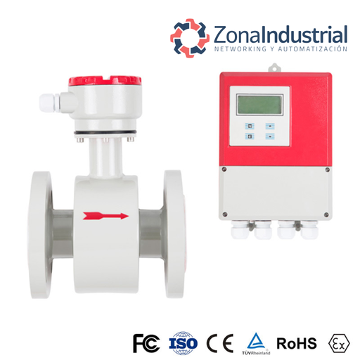 Caudalímetro electromagnético alimentación AC con electrónica remota