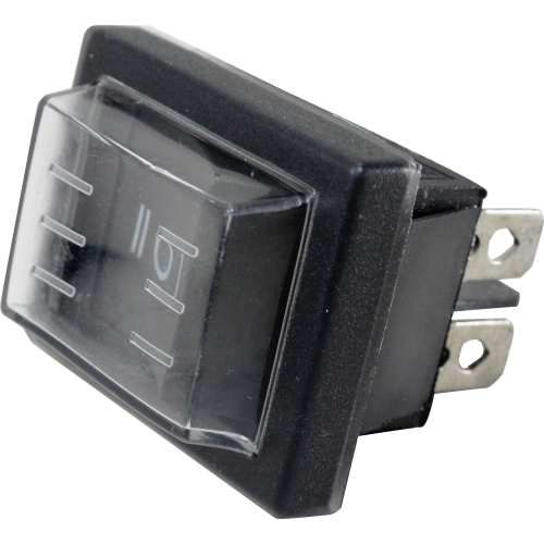 [RS-203-1C-B] Interruptor basculante 3 posiciones negro con tapa ON-OFF-ON