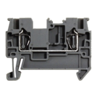 Bornera riel din 2.5mm² 24A libre mantenimiento con resorte BK2