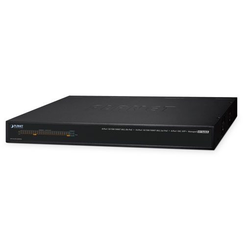 [AVS-4210-24HP4X] Conmutador AV Administrado, 8 puertos 10/100/1000T, PoE + 16 puertos 10/100/1000T, PoE + 4 puertos 10G SFP+