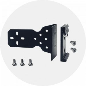 [S052003] S052003 Kit de Montaje en Riel DIN tipo L con Tornillos Avellanados y Autorroscantes